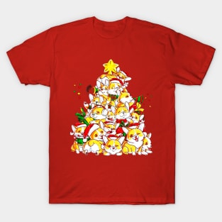 Corgi Christmas Tree T-Shirt